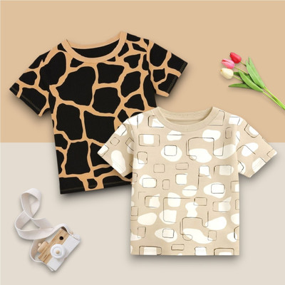 WinsKart Baby Boys Printed Elastane Regular T Shirt(Multicolor, Pack of 2)