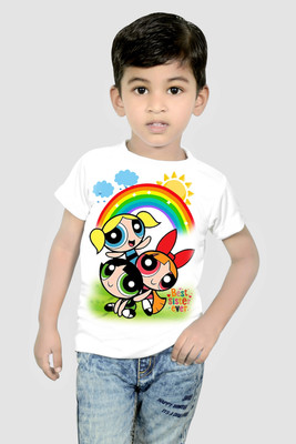RIvoPrints Baby Boys & Baby Girls Printed Cotton Blend Regular T Shirt(Multicolor, Pack of 1)
