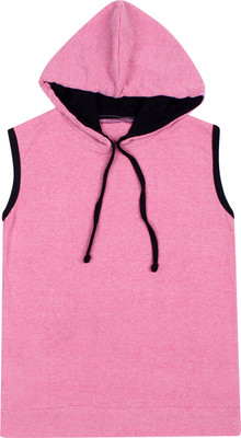 FASHA Boys Solid Pure Cotton Regular T Shirt(Pink, Pack of 1)
