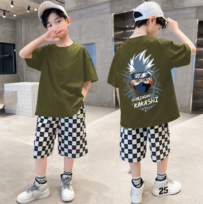 LGGARMENTS Boys Printed Cotton Blend Oversized T Shirt(Green, Pack of 1)