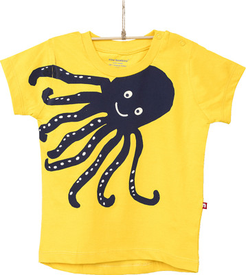 nino bambino Boys Printed Organic Cotton Regular T Shirt(Multicolor, Pack of 1)