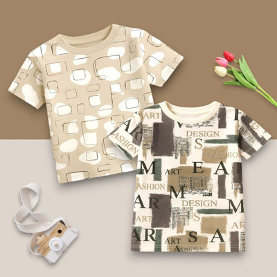 Uwald Baby Boys & Baby Girls Printed Polycotton Regular T Shirt(Multicolor, Pack of 2)