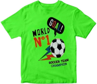 STYLESHIVAM Boys & Girls Printed Cotton Blend Regular T Shirt(Multicolor, Pack of 1)