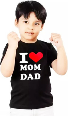 GPGARMNETS Boys Printed Polyester Regular T Shirt(Black, Pack of 1)