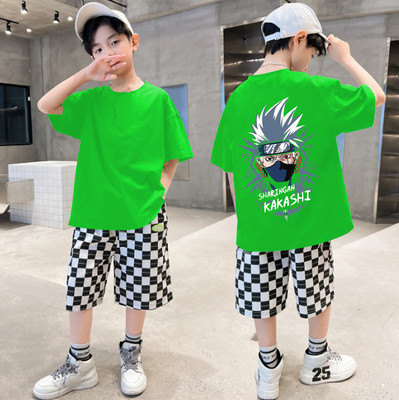 TEESHACK Boys Printed Cotton Blend Oversized T Shirt(Green, Pack of 1)