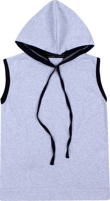 FASHA Boys Solid Pure Cotton Regular T Shirt(Grey, Pack of 1)