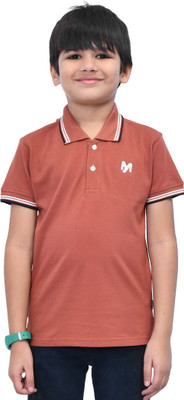 YOUMAA FAB Baby Boys Solid Pure Cotton Regular T Shirt(Red, Pack of 1)