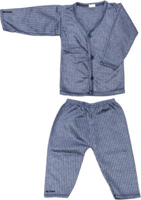 KETKAR Top - Pyjama Set For Baby Boys & Baby Girls(Blue, Pack of 1)