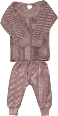 KETKAR Top - Pyjama Set For Baby Boys & Baby Girls(Brown, Pack of 1)