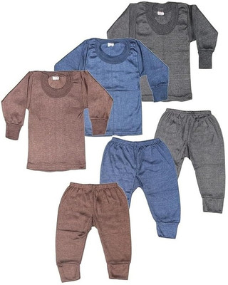 SaiB Top - Pyjama Set For Baby Boys & Baby Girls(Multicolor, Pack of 3)