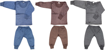 KETKAR Top - Pyjama Set For Baby Boys & Baby Girls(Multicolor, Pack of 3)