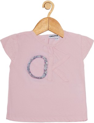 Baby Girls Casual Pure Cotton Top(Pink, Pack of 1)