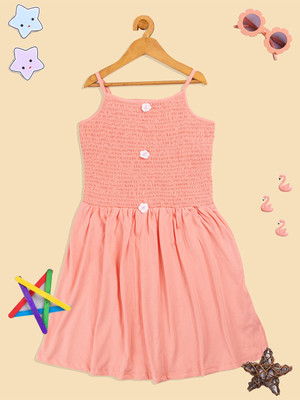 PAMPOLINA Girls Casual Cotton Blend Top(Pink, Pack of 1)