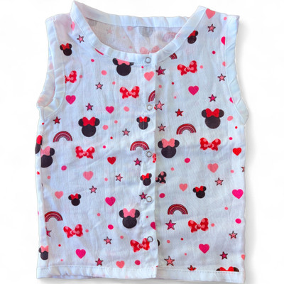 RBCPON Baby Girls Casual Muslin Woven Top(White, Pack of 1)