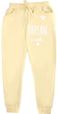 FABVIO PLUS Track Pant For Boys(Yellow, Pack of 1)