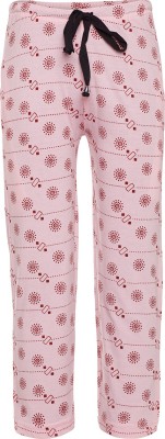 VIMAL JONNEY Kids Nightwear Girls Printed Cotton Blend(Pink Pack of 1)