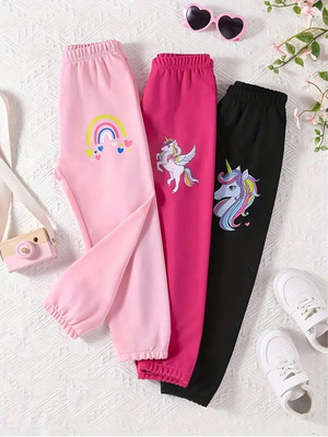 KEESOR Track Pant For Girls(Multicolor, Pack of 3)