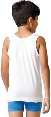 Hivata Vest For Boys Cotton(White, Pack of 4)