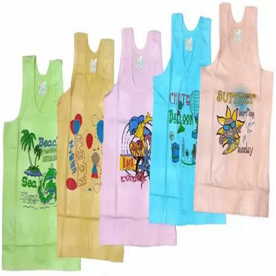 Cavendres Vest For Baby Boys Pure Cotton(Multicolor, Pack of 6)