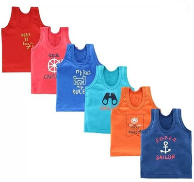 NEW TRINATH HOSIERY Vest For Baby Boys & Baby Girls Cotton(Multicolor, Pack of 1)