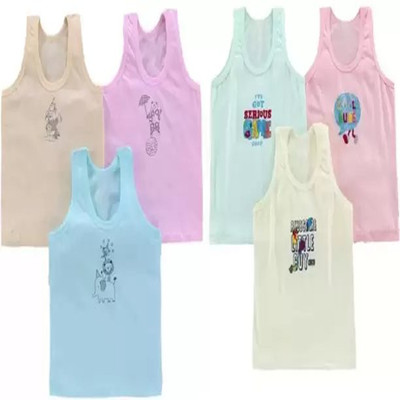 Cavendres Vest For Baby Boys Pure Cotton(Multicolor, Pack of 6)