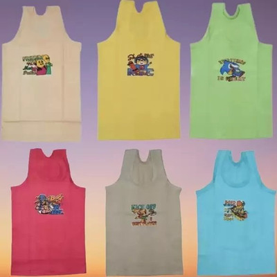 Cavendres Vest For Baby Boys Pure Cotton(Multicolor, Pack of 6)