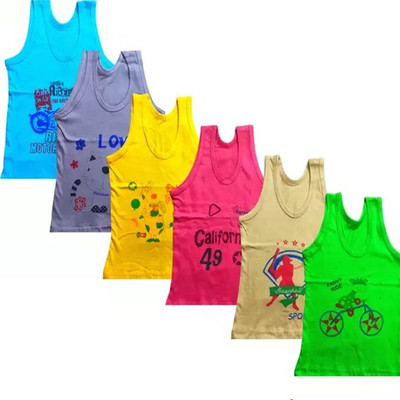 Cavendres Vest For Baby Boys & Baby Girls Pure Cotton(Multicolor, Pack of 6)