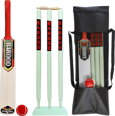 BAROOD Jumbo Cricket Kit Size 3 Age (7 to 8 Year ) Bat Length 72cm Poplar Willow Cricket  Bat For 8 Yrs(1 kg)