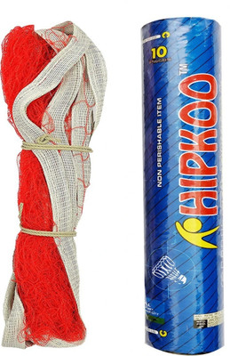 Hipkoo Sports Good Material Badminton Combo (Shuttlecock Pack Of 10 With Net) Badminton Kit