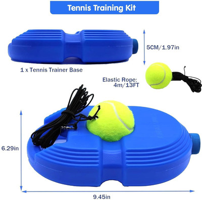 GVJ TRADERS Tennis Trainer Rebound Ball Trainer Set Self Tennis Practice Ball with Cricket Kit