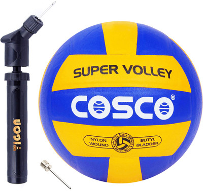 COSCO Super Volley With DA Ball Pump Volleyball - Size: 4(Standard, Pack of 1)