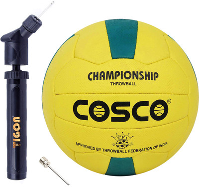 COSCO Championship Throw Ball 5 no. With DA Ball Pump Throw Ball - Size: 5(Standard, Pack of 1)