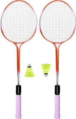 MINIBLITZ Multicolour Badminton 2 Piece Racquet with 2 Piece Plastic ShuttleCock Badminton Kit