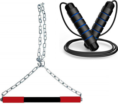 Fitnesstricks Combo of Chin Up Bar with Skipping Rope Home Gym Kit Fitness Accessory Kit Kit