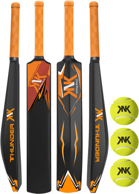 KNK Heavy Duty Plastic Cricket Bat Kit Combo,Full Size (34” X 4.5”inches) Cricket Kit