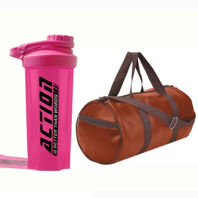 COOL INDIANS Stylish Sport Bag For Gym Combo With 700ml Premium Gym Protein Shaker Gym & Fitness Kit