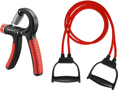 Fitnesstricks Workout Combo of Hand Gripper with Toning Tube Fitness Accessory Kit Kit