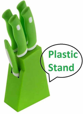 Women's 1st Choice ABS Plastic Stand With 4 Knife & 1 Peeler Women's 1st Choice kitchen knife set ABS Plastic Stand With 4 Knife & 1 Peeler Kitchen Tool Set(Green)