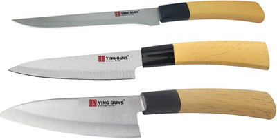 Ying Guns 3 Pc Stainless Steel Knife Set for Kitchen cutting Fruits Veg & Meat