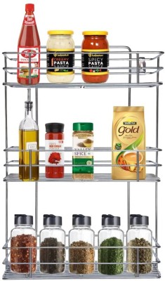 RAYVER CREATION Containers Kitchen Rack Steel Rayver Creation Stainless Steel 3-Tier Wall-Mounted Rack (31x15x48 cm) Organizer