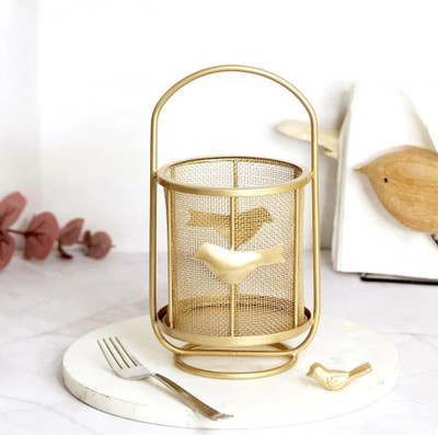 ALNOOR Empty Cutlery Holder Case(GOLD  Holds 25 Pieces)