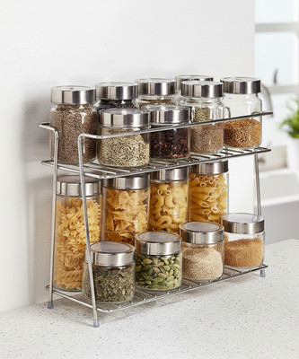 ShopGlobal Oc9 Stainless Steel 2 tier kitchen rack Containers Kitchen ...