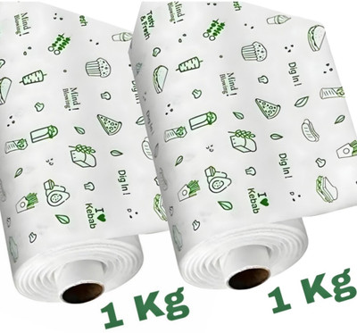 VUVAIL Butter Paper Food Wrapping Roll 1 Kg White Pack of 2(1 Ply, 1 Sheets)