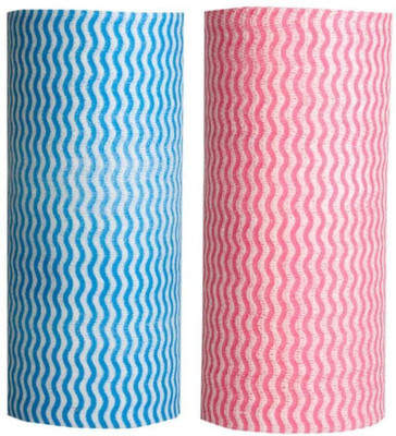 Opulenza Store Kitchen Roll Combo Pack of 2 | Red & Blue | Cleaning Towel(2 Ply, 140 Sheets)