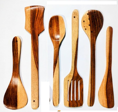 DECORASIA handmade wooden eco friendly cooking utensils Wooden Measuring Spoon Set(Pack of 6)