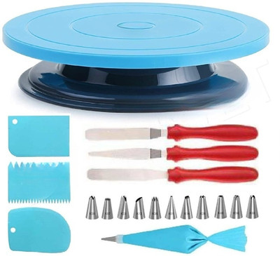NIJAMRUT cake baking set combo cake making Set cake making materials Combo All Reusable Kitchen Tool Set(Multicolor, Baking Tools, Knife)