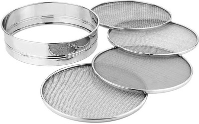 i WARE iWARE KkitchenCare 4 in 1 Stainless Steel Interchangeable Sieve/Chalni Collapsible Sieve(Silver Pack of 1)