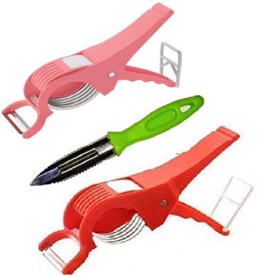 winger Combo of 2 in 1 vegetable cutter and 1 straight peeler Vegetable & Fruit Chopper(3)