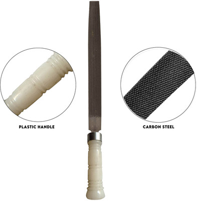 LXMI Half Round File 12 Inches With PVC Handle Knife Sharpening Steel(Steel)