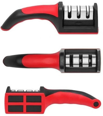 KAPEX 3 In 1 Knife Sharpener Knife Sharpening Steel(Plastic, Steel, Iron, Ceramic)